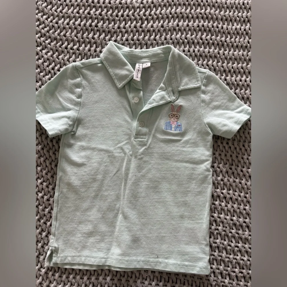 Lacoste / Janie and jack Kids Polo Shirt Trio - Navy, Gray, Light Green - Picture 6 of 7